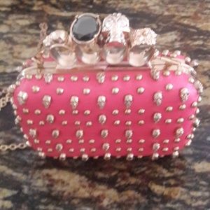 Small purse with brass knuckle clasp small